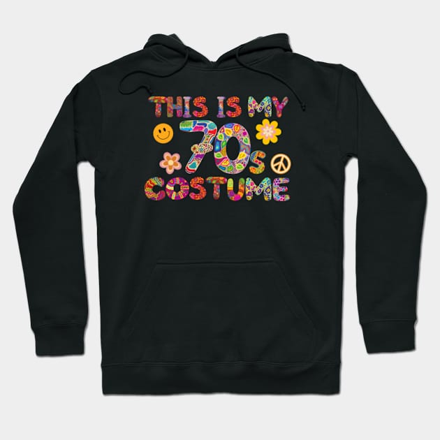 This is my 70s Costume Fun Colourful Old School Easy Halloween Costume Hoodie by MayaMay